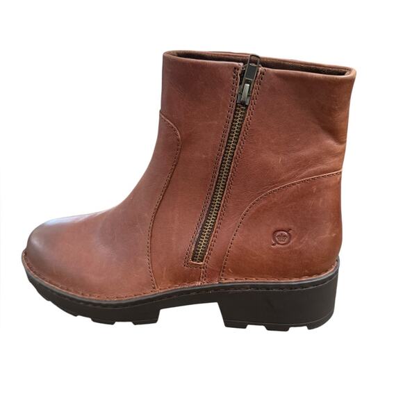 NWOT Born Tricia Zip Ankle Brown Boots – Sz 9.5M - Picture 2 of 6
